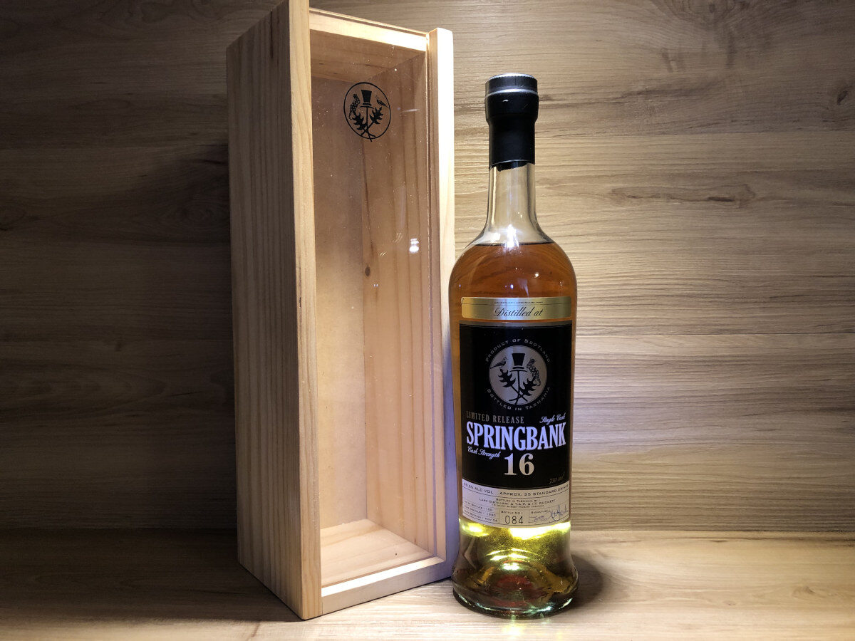 Springbank 16y bottled in Tasmania, Scotch Sense, schottischer Whisky, Geschenkset Whisky