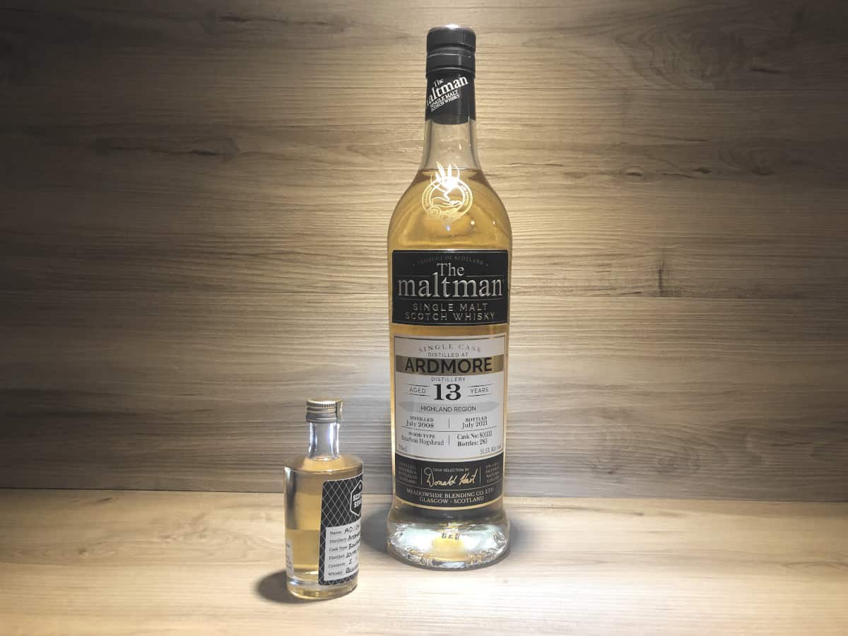 Probierflasche Ardmore Maltman, persönliches Whisky Tastingset